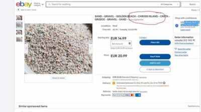 Απίστευτο κι όμως αληθινό: Πωλείται «χρυσάφι» στο ebay η άμμος της νήσου Χρυσής