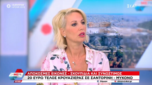 Κατερίνα Μονογυιού στον ΣΚΑΪ: Προβληματισμός για την αύξηση του τέλους κρουαζιέρας σε Μύκονο και Σαντορίνη