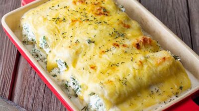 Κανελόνια με κρέας που περίσσεψε και μπεσαμέλ