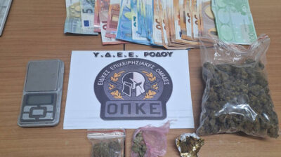 Συνελήφθησαν δύο άτομα για υποθέσεις ναρκωτικών στη Ρόδο