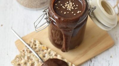 Σπιτικό ταχίνι με μέλι και κακάο