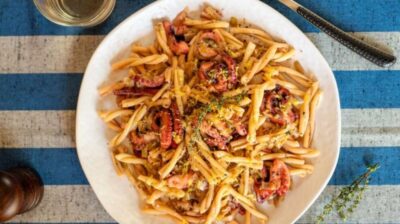 Μοσχιοί λεμονάτοι με πράσο και στριφτάρια