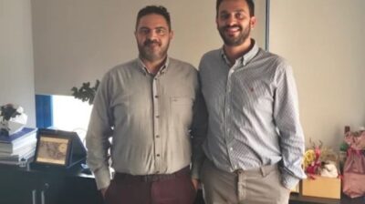 Συνάντηση του προέδρου της Ε.Ξ.Σ Αντώνη Παγώνη με τον Πρόεδρο της Ένωσης Λιμενικών Νοτιοανατολικού Αιγαίου Νίκο Σιγάλα