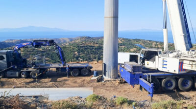 Κέα: Ξεκίνησε η αποξήλωση της ανενεργής ανεμογεννήτριας στον Προφήτη Ηλία