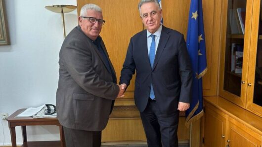Συνάντηση του Αντιπεριφερειάρχη Πρωτογενούς Τομέα Φιλήμονα Ζαννετίδη με τον Υφυπουργό Αγροτικής Ανάπτυξης και Τροφίμων Θανάση Καββαδά