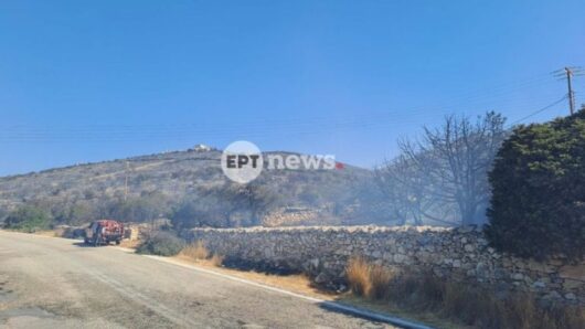 Πάρος: Βελτιωμένη η εικόνα της πυρκαγιάς – Σε επιφυλακή για αναζωπυρώσεις οι πυροσβεστικές δυνάμεις