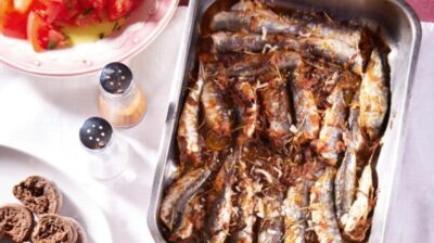 Σαρδέλες φουρνιστές και τραγανές