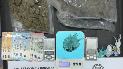 Ρόδος: Συνελήφθη 20χρονος για διακίνηση ναρκωτικών – Κατασχέθηκαν κάνναβη, κοκαΐνη και 1.150 ευρώ