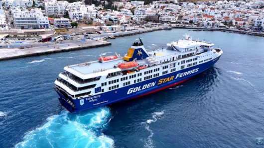 Superferry: Μανούβρα ακριβείας του Cpt. Κώστα Νίκα στο λιμάνι της Τήνου (video)