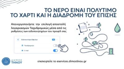 Τήνος: «Δεν σώζουμε τον κόσμο με ένα χαρτί, αλλά αλλάζουμε τις συνήθειές μας»
