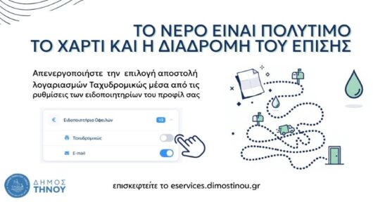 Τήνος: «Δεν σώζουμε τον κόσμο με ένα χαρτί, αλλά αλλάζουμε τις συνήθειές μας»