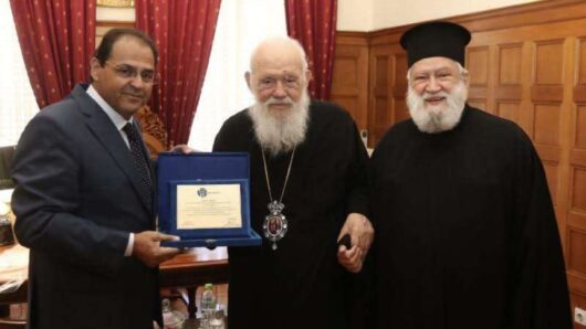 Επίσκεψη του Δημάρχου Αμοργού στον Αρχιεπίσκοπο Ιερώνυμο